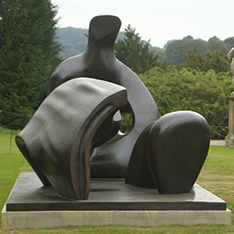 Bronze abstract garden sculpture
